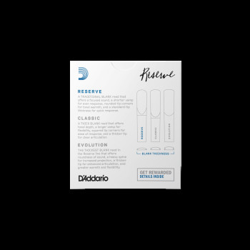 D'Addario Reserve тростина для Bb кларнета